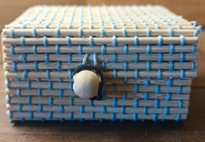 Vintage Anni 70/80 Idea Regalo x Uomo-Cofanetto in Bambu' con Sorpresa - CM 7 -