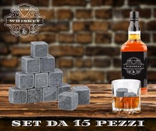 Cubetti di Ghiaccio Whisky 15Pz Riutilizzabili Granito Accessori Bar Aperitivo