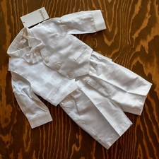 Completo bimbo cerimonia Bimbalò 4 pezzi bianco made in italy