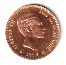 ESPAÑA 10 pesetas oro 1878