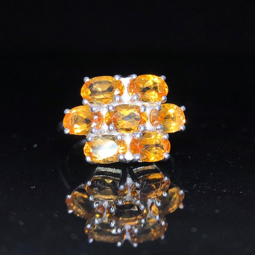 Anello citrino argento - citrino,