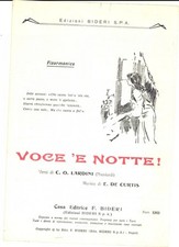 1930 ca LARDINI - DE CURTIS Voce 'e notte *Spartito d'epoca F. BIDERI NAPOLI