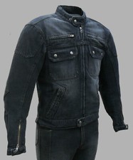 Giacca jeans moto con kevlar - taglie S - XXL - biker, chopper, protezioni
