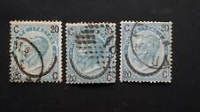 REGNO 1865 LOTTO DEI  TRE VALORI N° 23-24-25 USATI