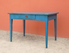 Tavolo scrittoio con cassetto, laccato Shabby Chic, fine '800 - L 110 cm!