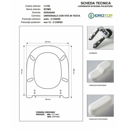 Copriwater ritmo kerasan - ritmo,