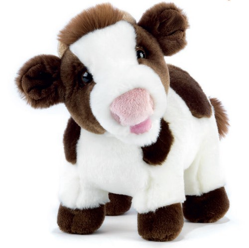 Peluche mucca pezzata rossa - mucca,