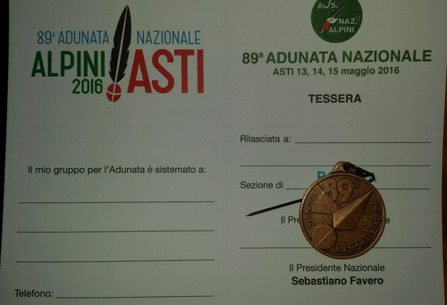 Medal medaglia tessera adunata - medaglia,