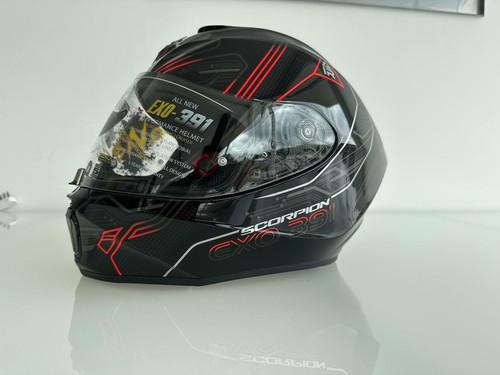 Casco integrale nro rosso neon - casco,