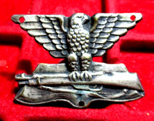 Regno d'Italia - Fregio Milizia Universitaria 38 x 25 mm in lamierino bianco