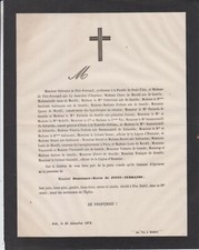 1878 Faire-part décès