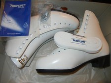 NUOVI pattini bianchi Risport Etoile da donna taglia 10/Eur 42 - Is/Ris con stivali stella