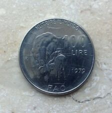 100 Lire 1979 Italia FAO Nutrire il Mondo Stato di Conservazione SPL Splendido