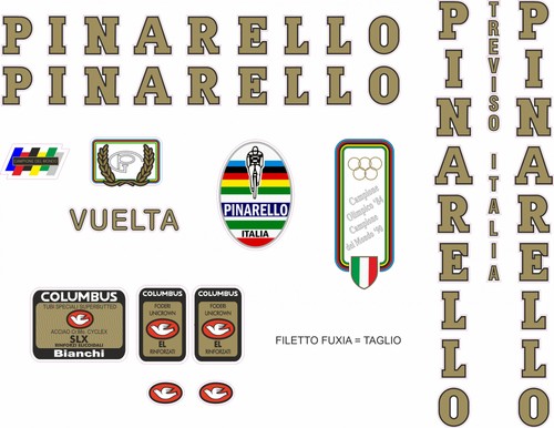 Adesivi telaio pinarello - telaio,