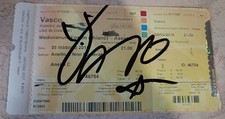 Vasco Rossi Biglietto Concerto Europe Indoor 2010 Milano Autografato.