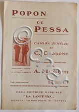 Musica Spartito  - Popon De Pessa - C. Carbone - Mandolino 