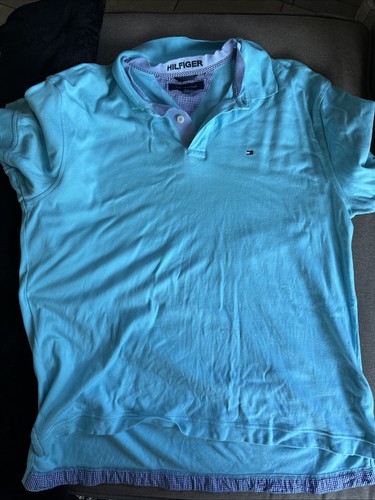 Polo uomo blu acqua tommy - acqua,