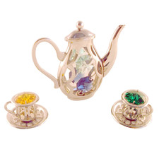 CAFFETTIERA ARGENTATA CON 2