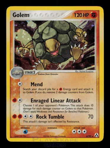 Pokemon card golem legend - card, 6/92