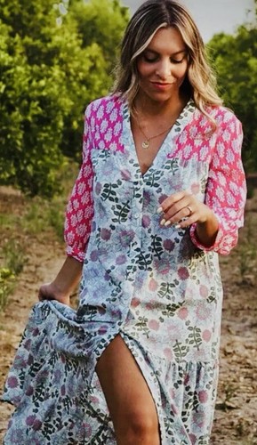 Abito midi zara rosa patchwork - rosa,