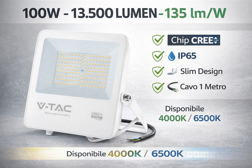Tac faro led - led, 100w