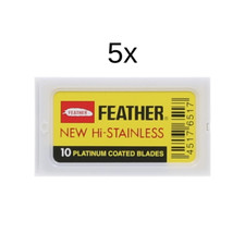 5x Lamette da Barba Piuma