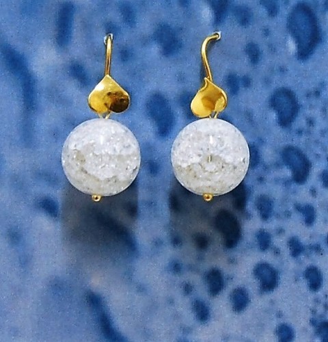 Orecchini sfere cristallo - cristallo, di