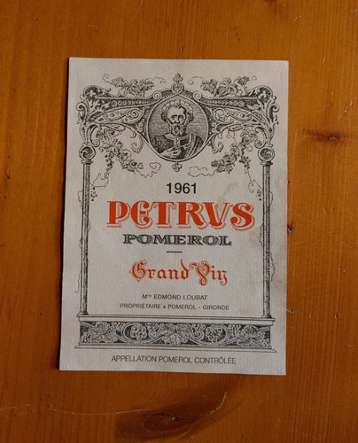 Etichetta chateau petrus - etichetta,