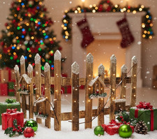 Steccato Legno Natalizio LED