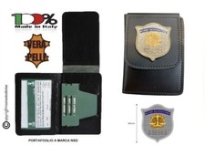 Portafoglio Portadocumenti in Pelle con Placca  Messo Notificatore Esclusiva NSD