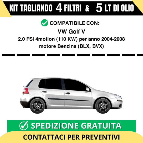 Tagliando per golf - vw, 2.0