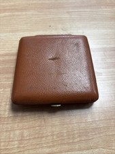 Sveglia da viaggio Angelus vintage carica manuale cassa pelle rossa SVIZZERA NR