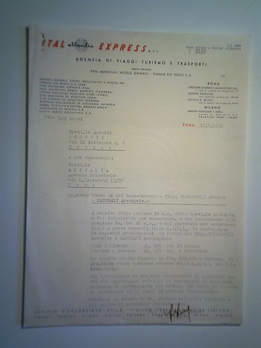 Lettera ital atlantic express - lettera, "ital