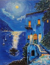Paesaggio Dipinto A Mano,Mare