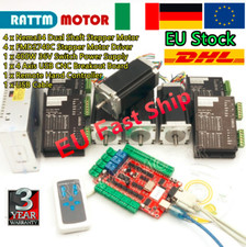 4 ASSI Nema23 425oz.in motore passo-passo driver board controllore USB CNC kits