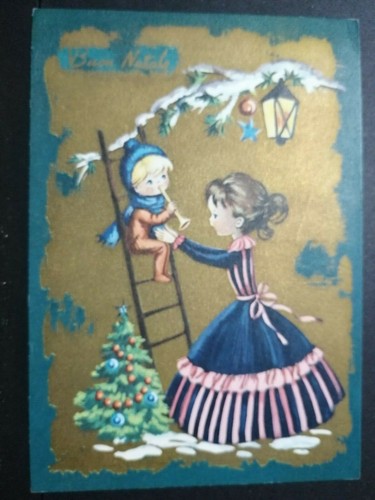 Cartolina buon natale - cartolina, bambini