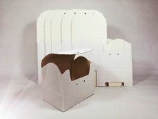 5 SCATOLE SCRIGNO BIANCHE ONDA 16x11x15 NASCITA BATTESIMO MATRIMONIO COMUNIONE