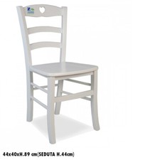 Sedia grande massello bianca - sedia,