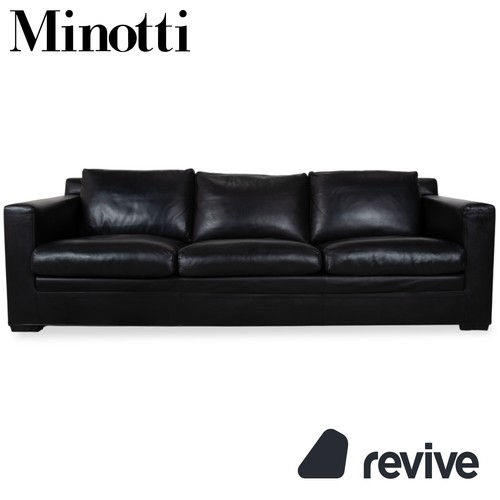 Minotti pelle nero divano - nero,