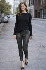 Leggings in pelle SIMONETTA