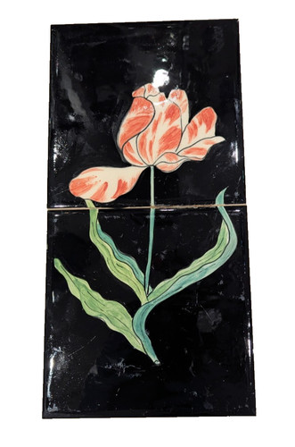 Quadro tulipano piastrelle - tulipano, su