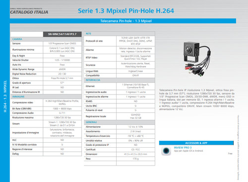 Telecamera pin hole mpx - telecamera, pin-hole