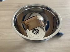 Nuovo Lavello Tondo Acciaio Inox 26cm e Rifiuti Camper,Catering,Barca,Camper