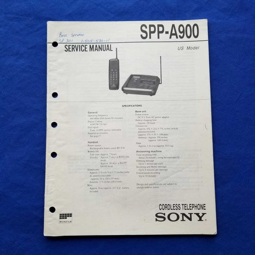 Sony spp a900 manuale - sony, di