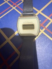 Orologio digitale vintage TEXAS INSTRUMENT-TI-500-Bianco-Quarzo-RARO-LED-Funzionante