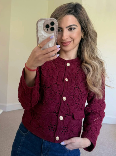 Zara macramè maglia cardigan - macramè,