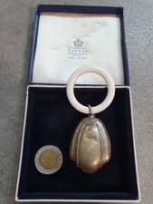 Medaglione Ciondolo SONAGLIO Da Culla Argento Religioso Primi '900