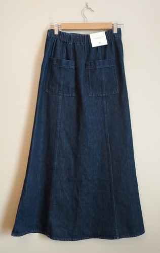 Gonna midi jeans denim lunga
