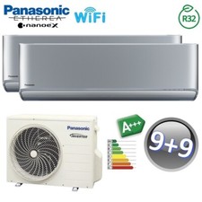 Climatizzatore dual split ETHEREA SILVER ARGENTO Panasonic 9000+9000 btu A+++ WI