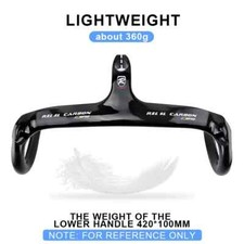 Manubrio integrato in carbonio per bici da corsa strada con stelo percorso interno drop bar